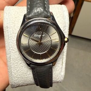 Salvatore Ferragamo Gray Leather Ladys Watch